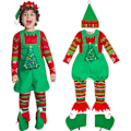 Miniatyrbilde 2 av 7: Fe-kostyme for barn, jenter og gutter, julefe-kostyme, julefe-onesie til julekarnevalfest (104-140) 3-10 år Pojkar 4-6 Jahre