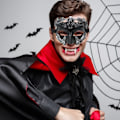 Miniatyrbilde 5 av 5: IC MFUOE Maskerade Maske for Menn Romersk Gresk Mytologisk Ventiansk Maske for Halloween Jul Mardi Maske Svart & Gull
