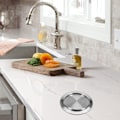 Miniatyrbild 4 av 5: Rostfritt Stål Soppa Soplock Flush Inbyggd Balans Swing Flap Soplock För