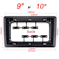 Miniatyrbilde 1 av 5: 9'' 10'' til 7'' bilradio ramme for universell 2 Din Android spiller ramme 7'' transform ramme 10'' til 9'' panel konverteringer