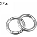 Miniatyrbillede 3 af 5: Svejset Ring Rustfrit Stål 304 50mm Udvendig Diameter 8mm Tykkelse 3 stk