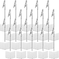 Miniatyrbillede 1 af 5: 20 stk. Pladskort Holder Cube Foto Clips Holder Med Alligator Clip Træ Base Memo Bord Nummer Holder Kort Display Stander Til Kontor Menu Bryllup