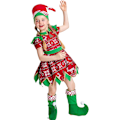Miniatyrbilde 3 av 7: Fe-kostyme for barn, jenter og gutter, julefe-kostyme, julefe-onesie til julekarnevalfest (104-140) 3-10 år Flicka 7-8 Jahre