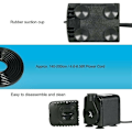 Miniatyrbilde 3 av 5: Senkbar Vannpumpe, 600L/T 8W Vannpumpe, for Akvarium Bordfontener, Dam Vannhager og Hydroponiske Systemer, med 2 Dyser, AC220-240V