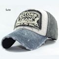 Pikkukuva 1 / 3: Unisex aurinkohattu denim-hattu kulunut vintage-tyylinen trucker-lippis säädettävä Black