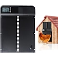 Miniatyrbillede 1 af 4: Automatisk hønsehusdør med LCD-display, hønsehusdør i aluminiumslegering, batteridrevet, timer & manuel kontrol, anti-klem funktion, sort