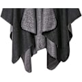 Miniatyrbillede 5 af 5: Dame Reversibel Oversized Poncho Kappe Varmt Sjal Wrap Åben Front Trykt Tæppe Cardigan