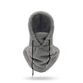 Miniatyrbilde 1 av 2: Sherpa-hette Ski-maske Vintervarm Balaclava Kaldt Vær Vindtett Justerbar Fleece Hettedeksel Hatt Beanie Halsduk For Menn Kvinner (FMY) Gray