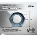 Miniatyrbilde 4 av 5: Mutter 50 Sekskantmutter M6 5mm x 10mm Galvanisert Stål DIN 934 Mutter M6 for Bolter og Muttere, Koblingselementer, Justering og Fiksering Internt og Eksternt