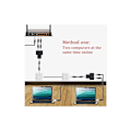 Miniatyrbilde 3 av 5: RJ45 CAT6 LAN 1 til 2 Ethernet Port Splitter Adapter Dobbel Hunn til Hunn Port Kobler, 2 Pakk Svart