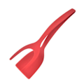 Miniatyrbilde 1 av 5: IC To-i-ett nylon Non-stick tang Omelett spatel Kitc Rød