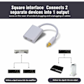 Miniatyrbillede 2 af 5: Dual Port Digital Optisk Audio Splitter Tilslut Nemt Flere Komponenter Uden at Skifte Forbindelser Lav Jitter Syntetisk Fiber Optisk Kabel (Hvid)