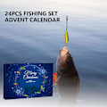 Miniatyrbilde 2 av 5: Fiskekalkender 2024, 24 dagers fiskeutstyr julekalender fiske agnsett fiske adventskalender