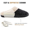 Miniatyrbillede 3 af 5: IC Herre Hjemmesko Memory Foam Fluffy Varme Skridsikre Hjemmesko Sort