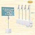 Miniatyrbillede 2 af 5: 20 stk. Pladskort Holder Cube Foto Clips Holder Med Alligator Clip Træ Base Memo Bord Nummer Holder Kort Display Stander Til Kontor Menu Bryllup