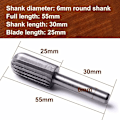 Miniatyrbild 2 av 4: 6 st 6mm 1/4\" Stål Roterande Filset för Metall Plast Trä Sten Slipning Gradning
