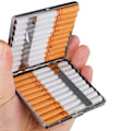 Miniatyrbilde 5 av 5: IC Dobbelåpne metall sigarett etui s futteral for ca 20 sigaretter bokser B