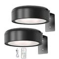 Wall Mounted Wireless Picture Light with Remote Control, Dimmable, Battery Operated, Adjustable 13-Color RGB Painting Lamp - Perfect Black 2 pcs black 2pcs black 2pcs
