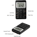 Miniatyrbilde 4 av 5: IC AM/FM Lommeradio, Bærbar Digital Tuning Stereo Walkman Radio med oppladbart batteri, LCD-skjerm og hodetelefoner