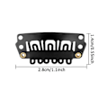 Miniatyrbild 5 av 5: IC 140 stycken perukklämmor, U-formade snäppklämmor Järnmetallersättning Svart