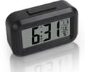 Svart digital väckarklocka för barn – 12/24h, snooze, temperatur, datum, bärbar med LED-display