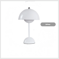 Miniatyrbilde 1 av 5: Nordisk dansk blomsterknopp bordlampe, bryllupsrom, soverom, skrivebordsdekorasjon, lampe, nattbordslampe (oppladbar) Vit