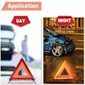 Miniatyrbild 4 av 5: Varningstrianglar för nödsituationer Varningsskylt för bilsäkerhet Vikbar Reflekterande Universal Plast (3-pack)