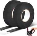 Svart tygtejp, bilkabeltejp, bomullsisolerande, 15mx19mm, 2-pack