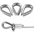 Miniatyrbilde 5 av 5: 250 stk. 6 Størrelser Aluminium Wire Tau Kauser Sortiment - Doble Hylser & 5 Størrelse Kauser for Wire Tau