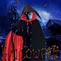 Miniatyrbillede 5 af 7: Halloween kappe, kappe cosplay kappe rekvisitter til halloween-masquerade With a hat 120