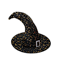 Miniatyrbild 1 av 10: Halloween-hatt lysande häxhatt festdekoration spindelnät trollkarlhatt pumpa varmstämpling svart häxhatt MJ51 Gold 6 One Size