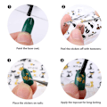 Miniatyrbild 3 av 5: IC Höst Halloween Nagelstickers Dödskalle Nagelstickers 3D Självhäftande Stil 2