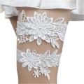 Miniatyrbillede 1 af 2: 2 stk./sæt Dame Bryllup Brude Blonde Strømpebånd Bælter Seler Festtilbehør Gaver White
