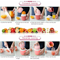 Miniatyrbillede 4 af 5: Manuel Citrus Juicer Citronpresser, Dobbeltformål Manuel Frugtpresser, Frugtpresse til Citroner/Lime/Appelsiner/Grapefrugt - Pink
