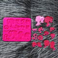 Miniatyrbild 4 av 5: DIY Silikonform Barbie Hästsvans Flicka Form Gjutform Hänge Epoxi