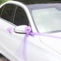 Miniatyrbillede 3 af 7: Brudebil Dekoration Krans - Rose Garland og Smykker til Bryllupper violet