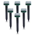 6 st Solcellsdriven Ormavvisare för Utomhusbruk, Ultraljuds Ormavvisare, Solcellsdriven Ormavvisare F grön svart green  black