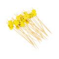 Miniatyrbilde 2 av 5: IC 100 stk Engangs bambuspinner Fruktcocktail Håndlaget tannpirker 12*2*1,5cm