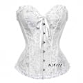Miniatyrbilde 1 av 3: Europeisk og amerikansk palass brystbindende brudekjole sexy midje-bindende mage-bindende vest midje-bindende korsett MJ51 White XS