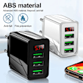 Miniatyrbillede 3 af 5: IC Hurtigopladning 3.0 USB-oplader Digital Display Hurtigopladning Sort EU