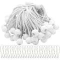 Miniatyrbillede 1 af 5: Pakke med 50 elastiske elastiksnore med kugler, elastiske elastiksnore, elastiske kugler til telte, pavilloner, bannere og presenninger..DEBUNS