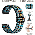 Miniatyrbild 3 av 4: Smart klocka elastiskt nylon solo band, kompatibel med Fitbit versa / Fitbit versa 2 band, mjuk nylon justerbar klocka, damer och m