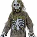 Miniatyrbild 3 av 4: Grön General Zombie Dräkt Maskeradskräck Skelettdräkt Halloweenfestföreställning Rekvisita MJ51 L (160-180) Green suit