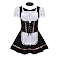 Pikkukuva 8 / 9: Halloween-baari tyttömekko lavan asu MJ51 palvelijan asu Wine red 2 S
