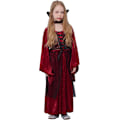 Miniatyrbilde 7 av 7: Jente vampyrkostyme, gotisk prinsesseantrekk viktoriansk dronning fancy dress up Röd 4-6 ans
