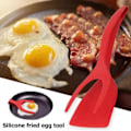 Miniatyrbilde 5 av 5: IC To-i-ett nylon Non-stick tang Omelett spatel Kitc Rød