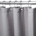Miniatyrbild 1 av 5: Våfflat duschdraperi med duschdraperiringar, badkarsdraperi set, grå Gray 1.5*2m