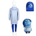 Inside Out 2 Cosplay Kostyme Party Maskerade Jumpsuit Bodysuit Tristhet Sadness 190