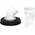 Miniatyrbillede 1 af 4: 45° IBC Lågfilter, 163mm Nylon Regnvandsfilter, Vaskbart med Låg til IBC Regnvandstank DN 150