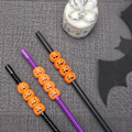 Miniatyrbild 4 av 5: IC Halloween Dekorationer, Halloween Arrangemang, Pumpa Sugrör, Halloween Sugrör, Lila